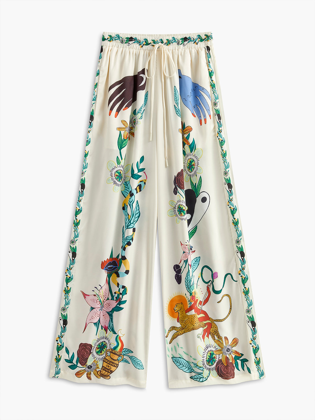 Çiçek Desenli Pantolon Takımı