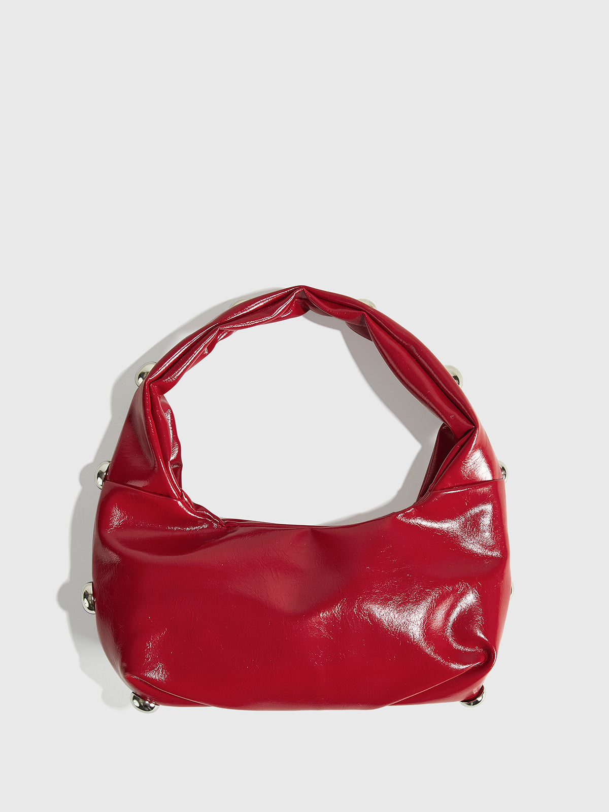 Yuvarlak Çivili Koltuk Altı Çantası