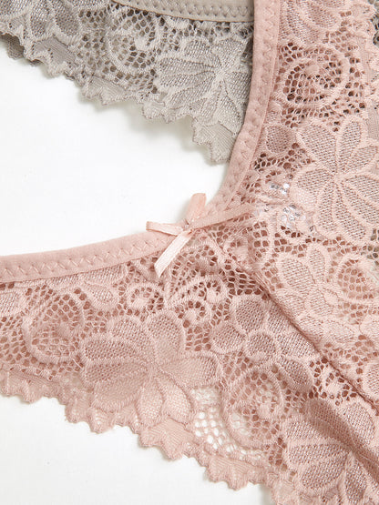 3'lü Dantel Düşük Bel Külot