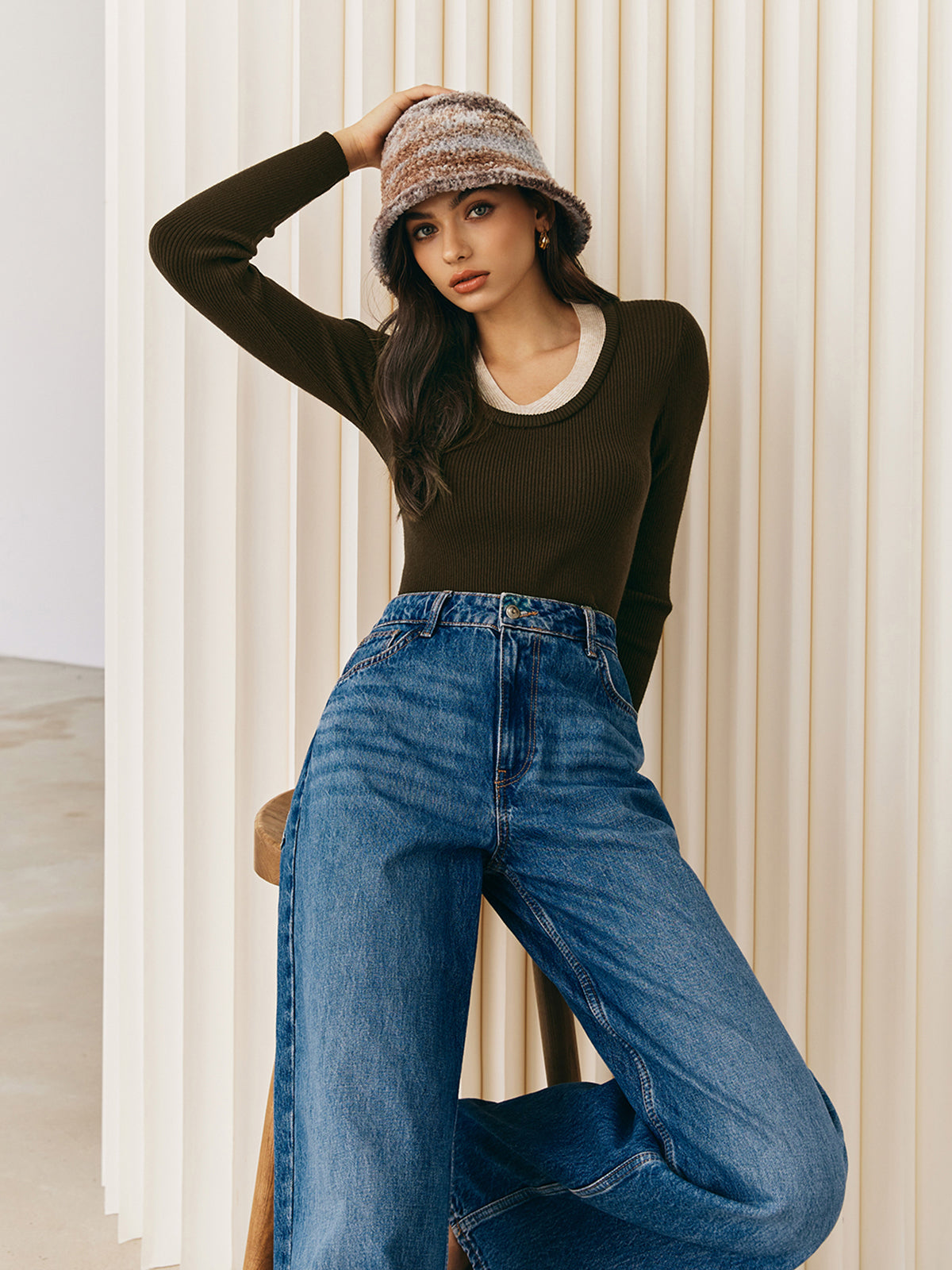 2'si 1 Arada Ribana Örgü Üst