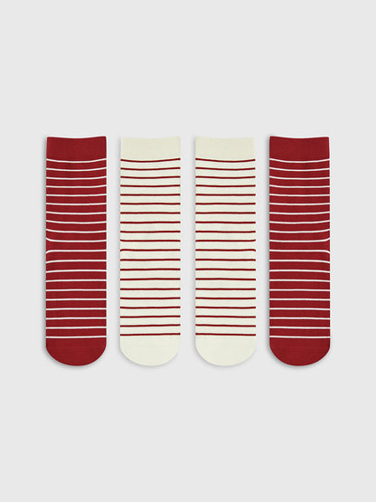 Kontrast Çizgili Katlanabilir Çoraplar