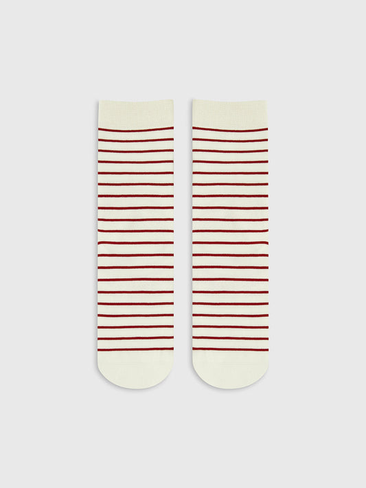 Kontrast Çizgili Katlanabilir Çoraplar