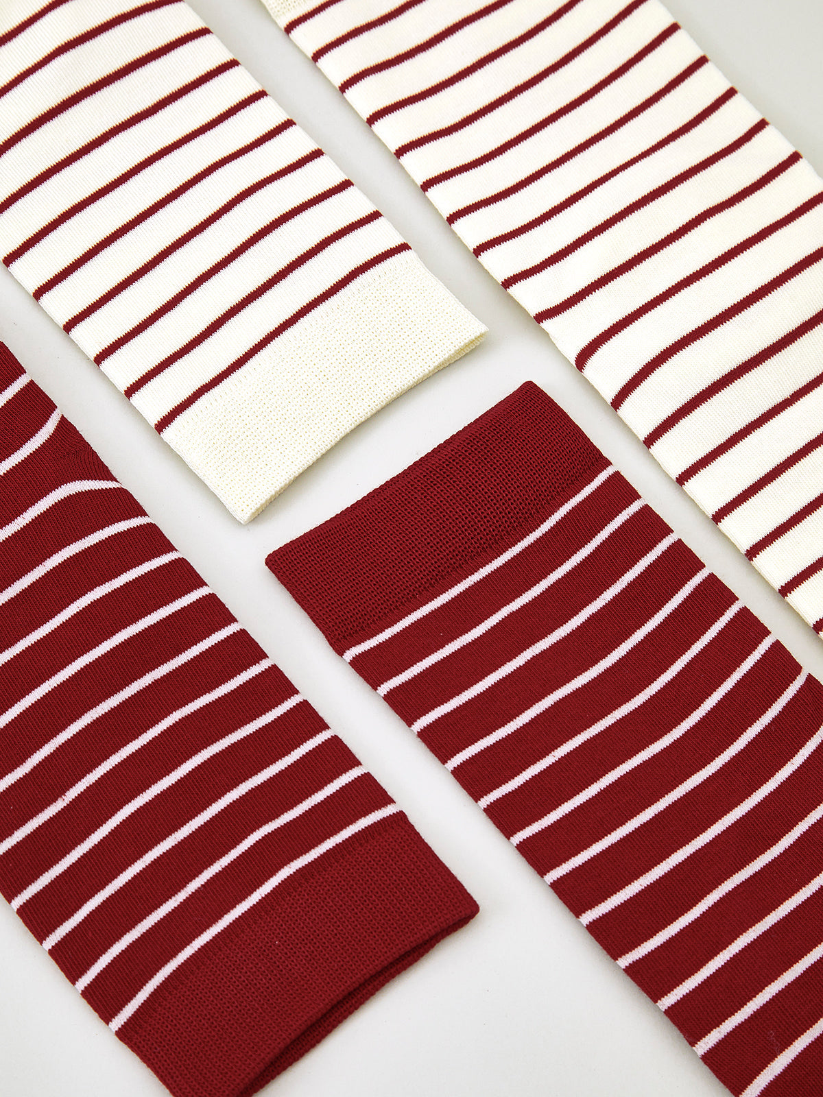 Kontrast Çizgili Katlanabilir Çoraplar