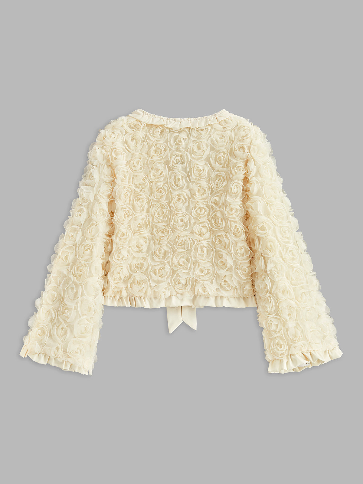 Romantik Bağcıklı Ön Rozet Ceket
