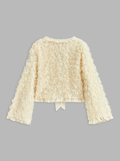 Romantik Bağcıklı Ön Rozet Ceket