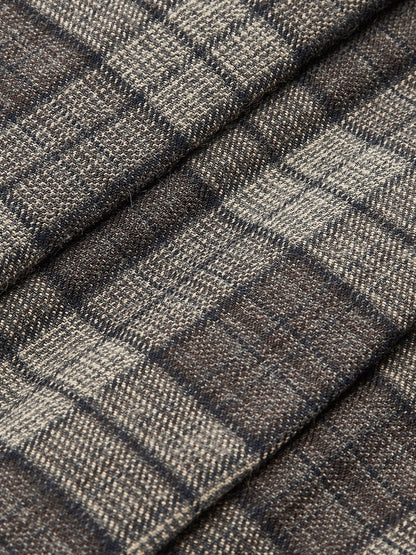 Kemerli Orta Bel Kareli Pileli Etek