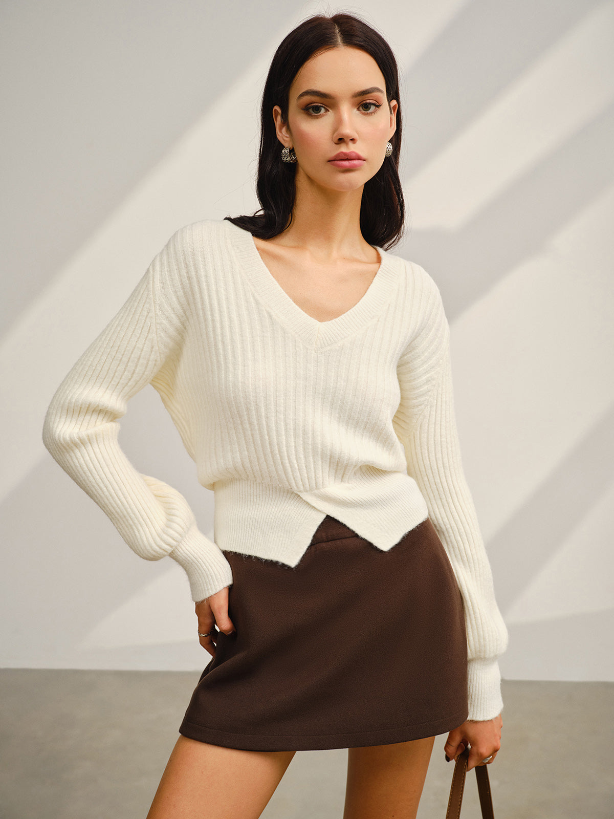 V Yakalı Kısa Kazak