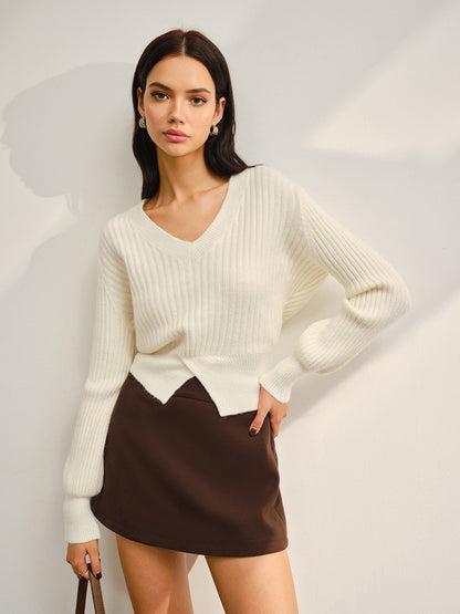 V Yakalı Kısa Kazak