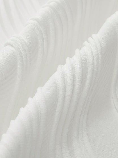 Kare Yakalı Kenarlı Kırpılmış Tişört