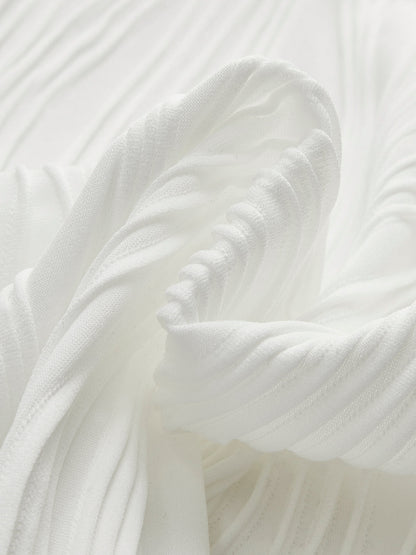 Kare Yakalı Kenarlı Kırpılmış Tişört