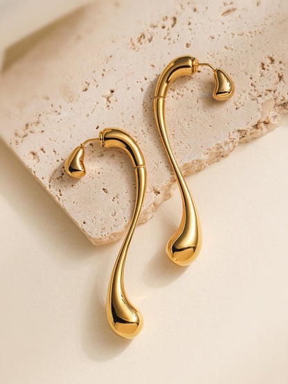 Asimetrik Su Damlası Küpeler