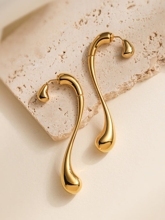 Asimetrik Su Damlası Küpeler