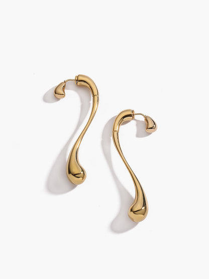 Asimetrik Su Damlası Küpeler