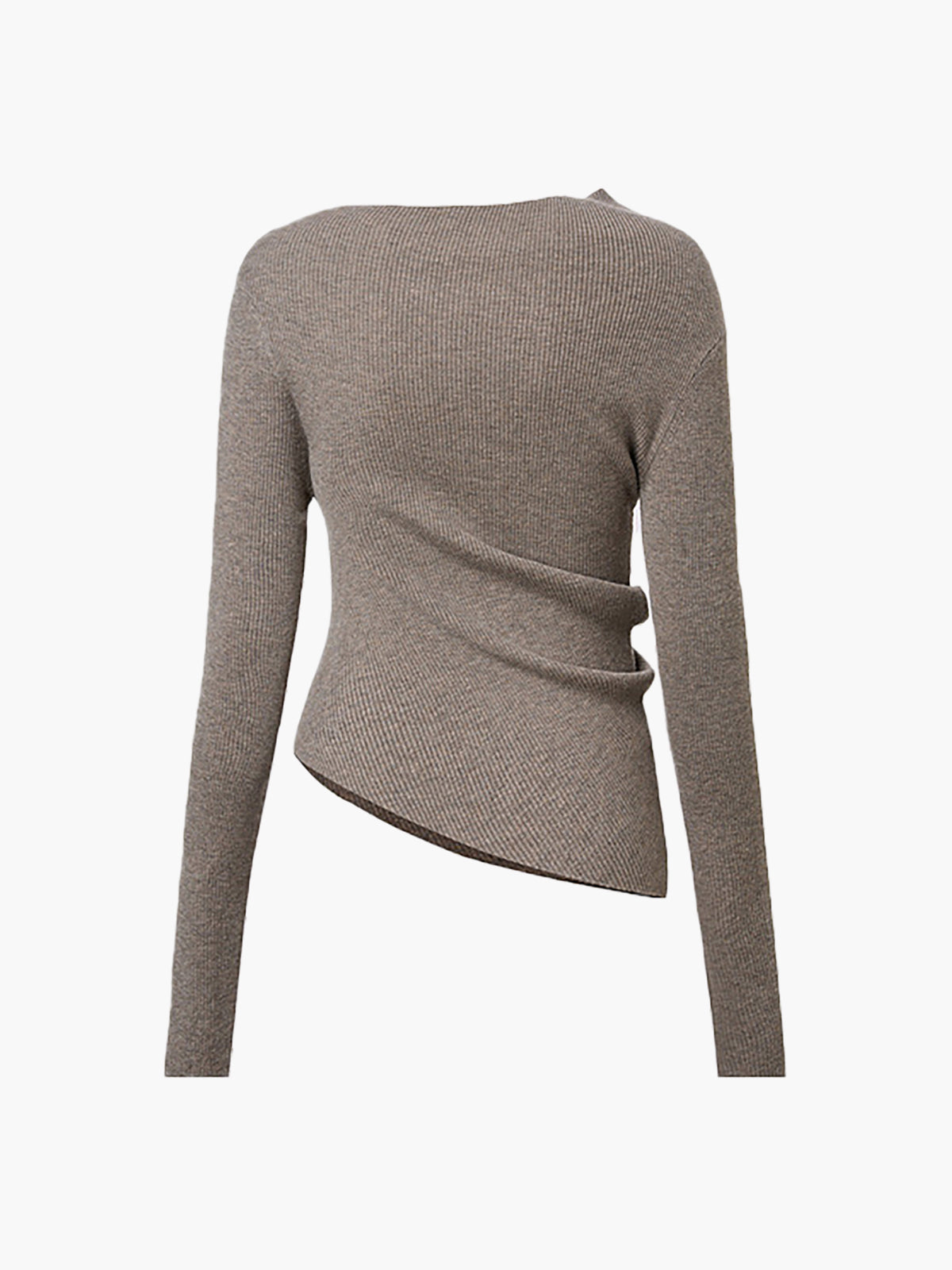 Yün Karışımlı Asimetrik Pullu Örgü Üst