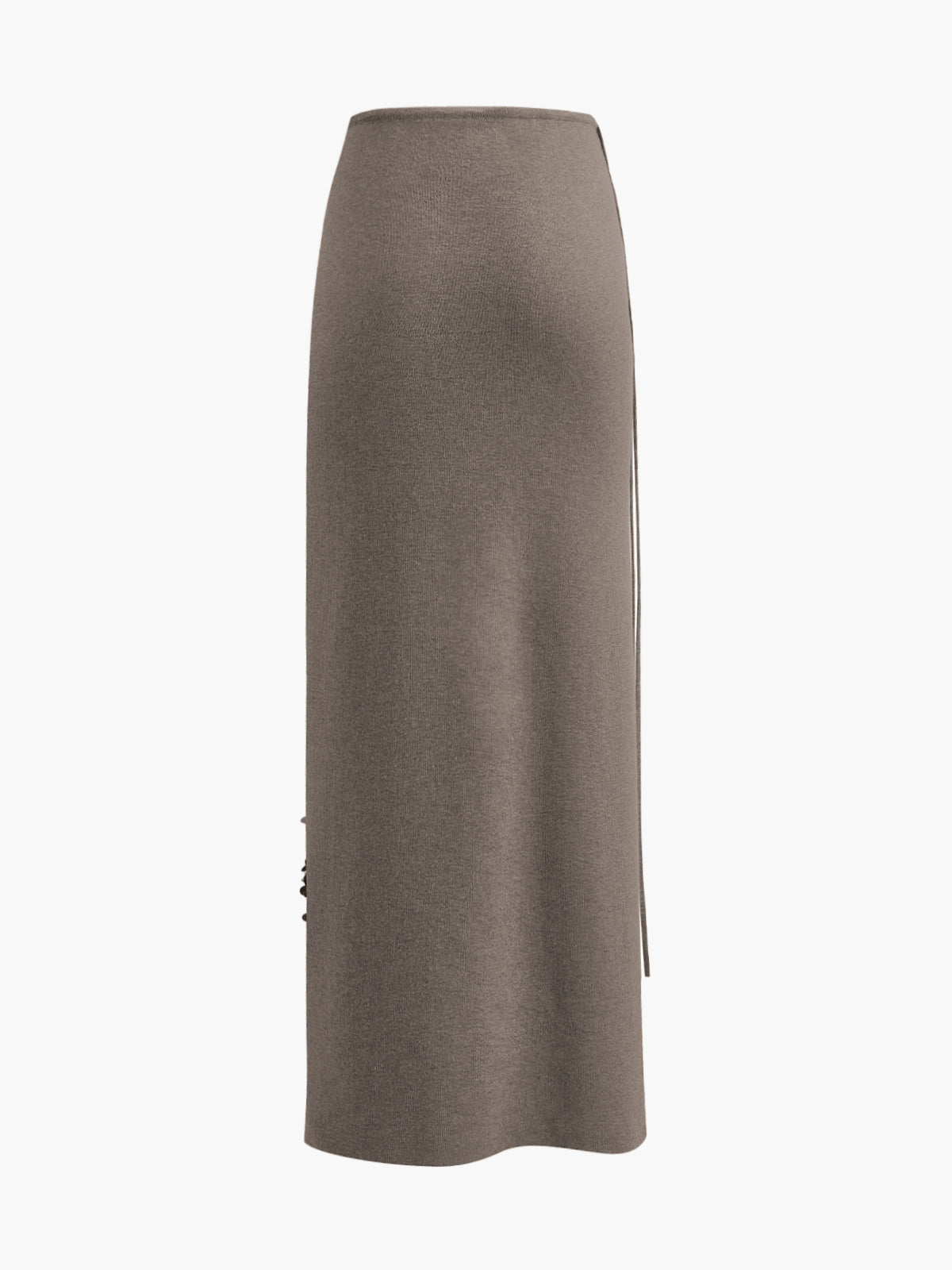 Yün Karışımlı Pileli Payetli Kazak Etek