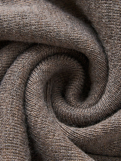 Yün Karışımlı Pileli Payetli Kazak Etek