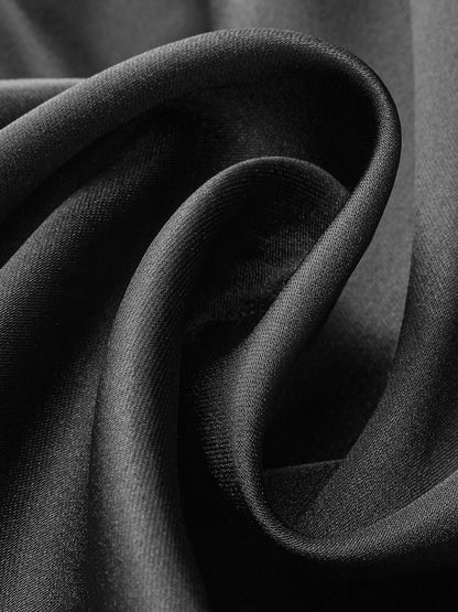 Pileli Saten Etek Ucu Dantel Askılı Elbise