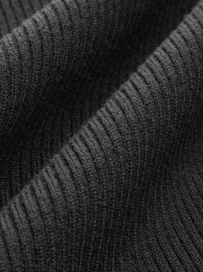 Kontrast Kesim Seksi Örgü Üst