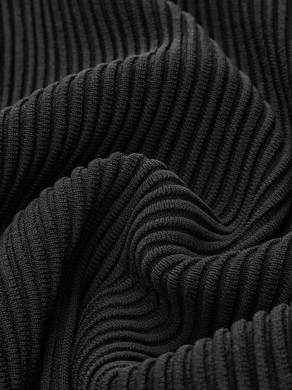 Örme Pileli Yarı Şeffaf Uzun Etek