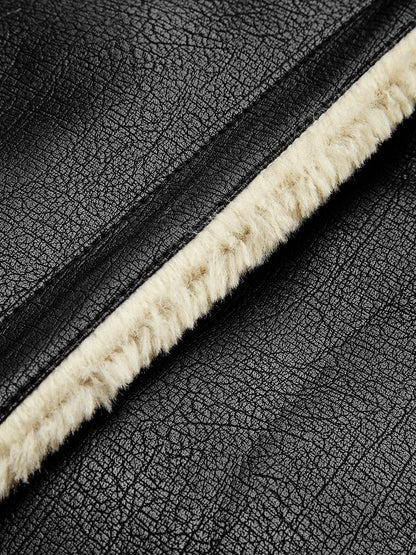 Too Blessed Sherpa Astarlı Shearling Deri Uçuş Ceketi