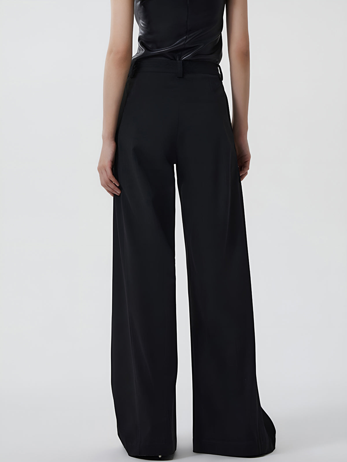 Düz Fermuarlı Tasarım Pantolon