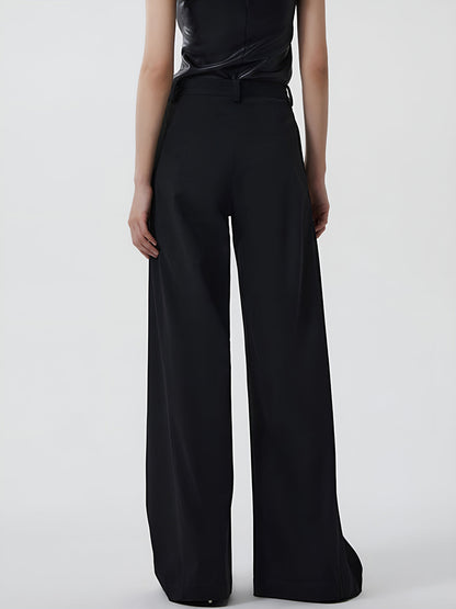 Düz Fermuarlı Tasarım Pantolon