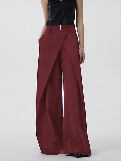 Düz Fermuarlı Tasarım Pantolon