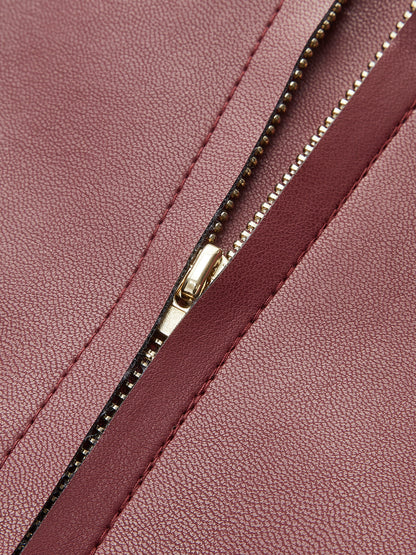 Mıknatıslı Kapatmalı Suni Deri Etek