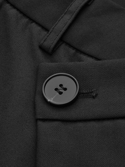 Asimetrik Katmanlı Düğmeli Geniş Paça Pantolon