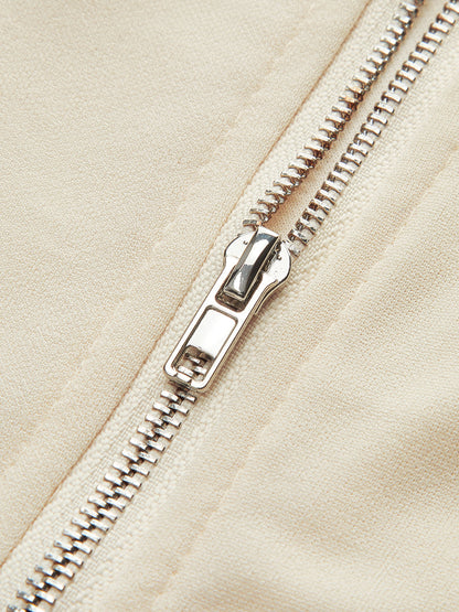 Kolsuz Arkası Bağlı Fermuarlı Üst