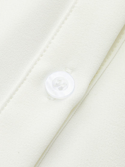 Pileli Manşet Yaka Bağcıklı Düğmeli Gömlek