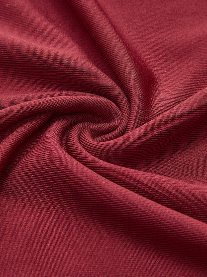 Büzgülü Jersey Slim Uzun Elbise