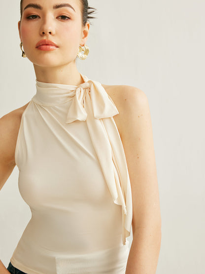 Bağcıklı Yaka Askılı Üst