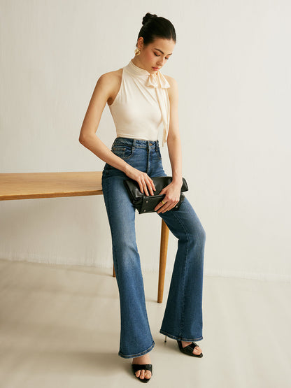 Bağcıklı Yaka Askılı Üst