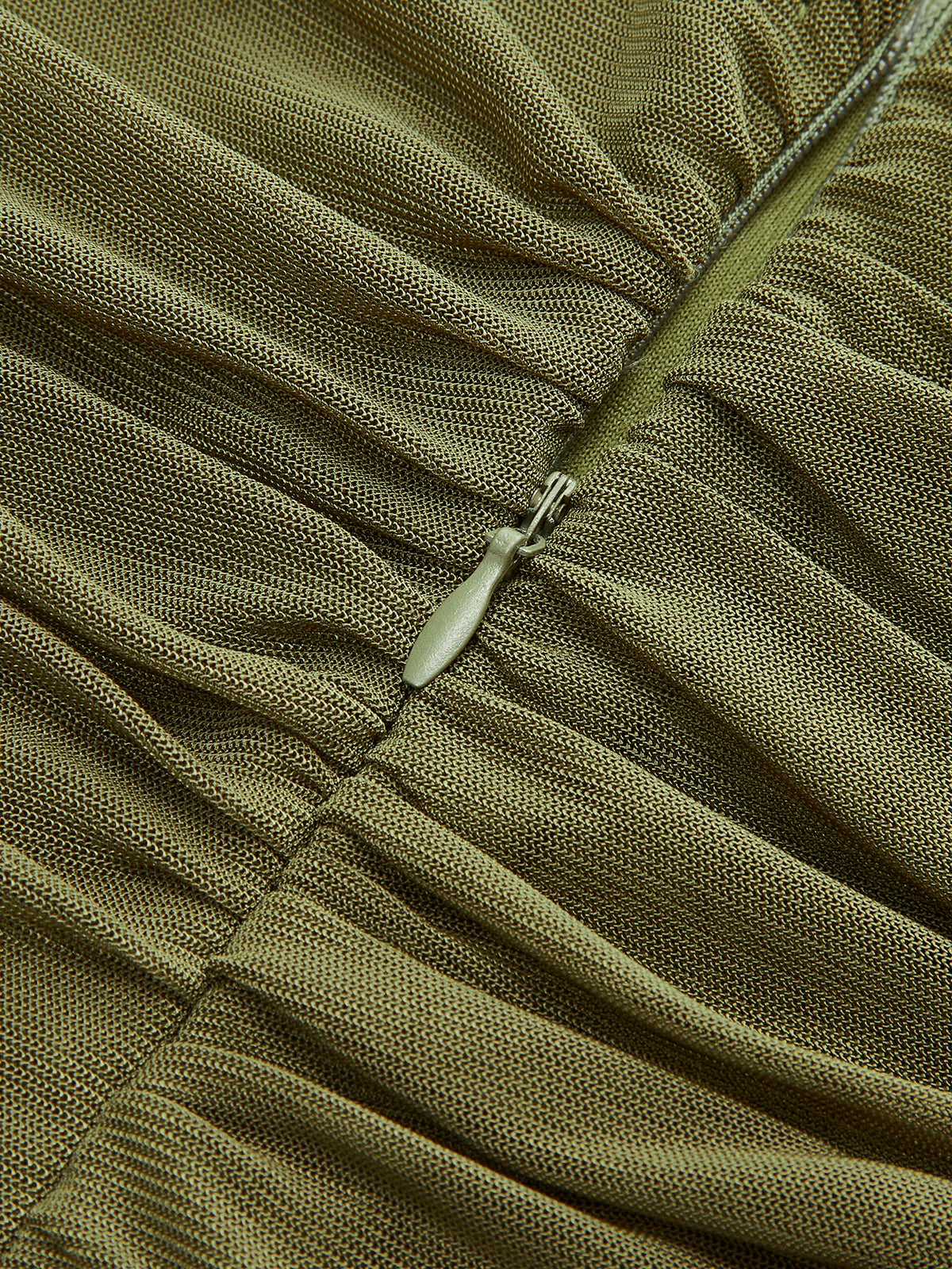 Büzgülü Asimetrik File Etek Ucu Elbise