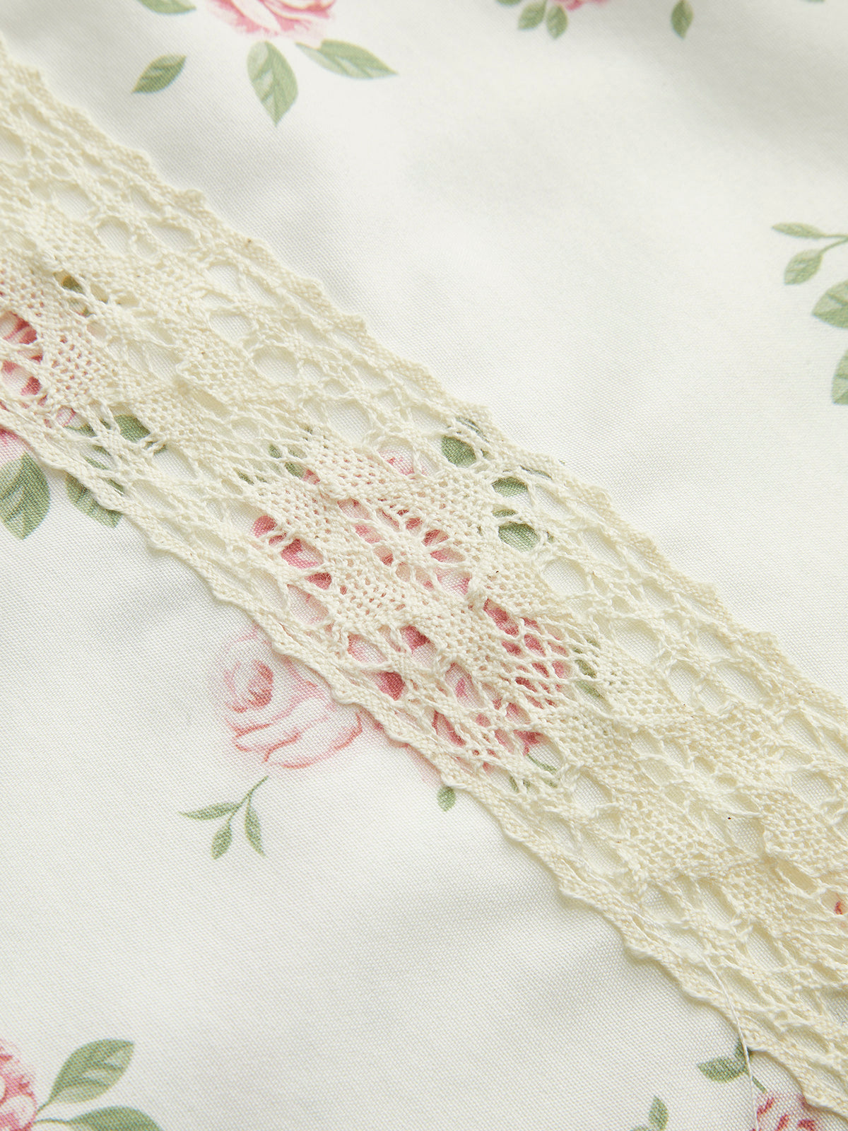 Tatlım Dantel Panelli Çiçekli Elbise