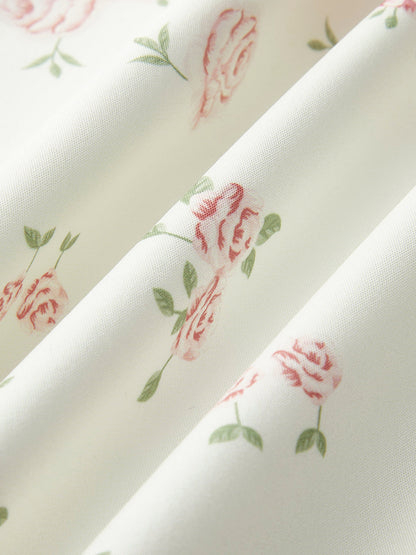 Tatlım Dantel Panelli Çiçekli Elbise