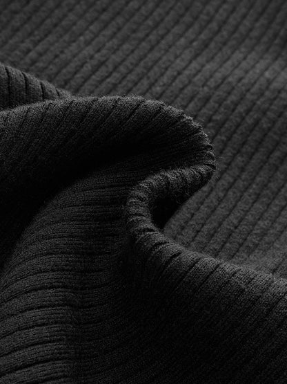 Kaburga Kontrast Manşetli Kazak