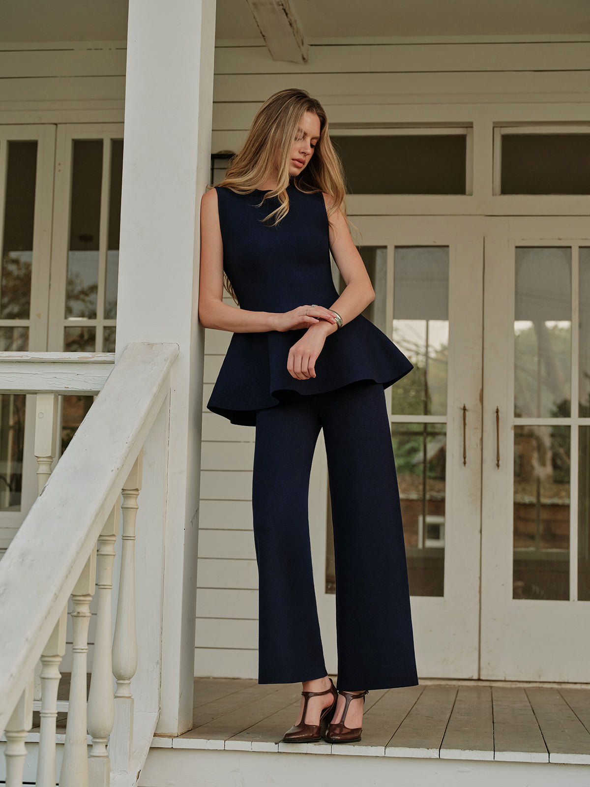 Günlük Lastikli Bel Kazak Pantolon