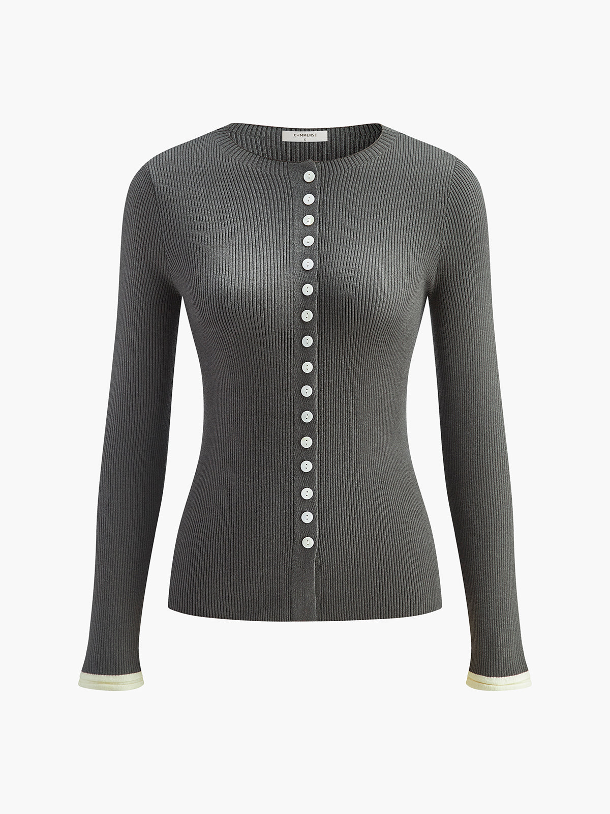 Düz Düğmeli Örgü Hırka