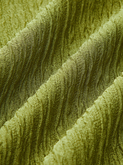 Büzgülü Büküm Tek Omuzlu Mayo