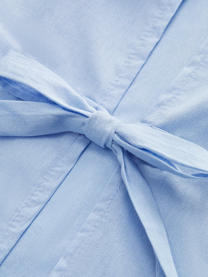 Fiyonklu Ön Panelli Pileli Bluz