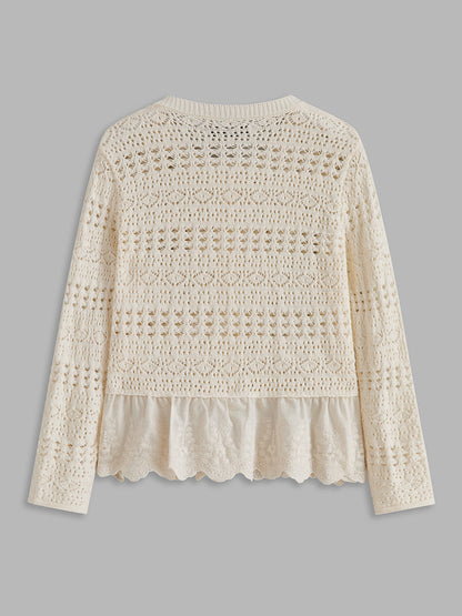 Dantel Etekli Tığ İşi Hırka