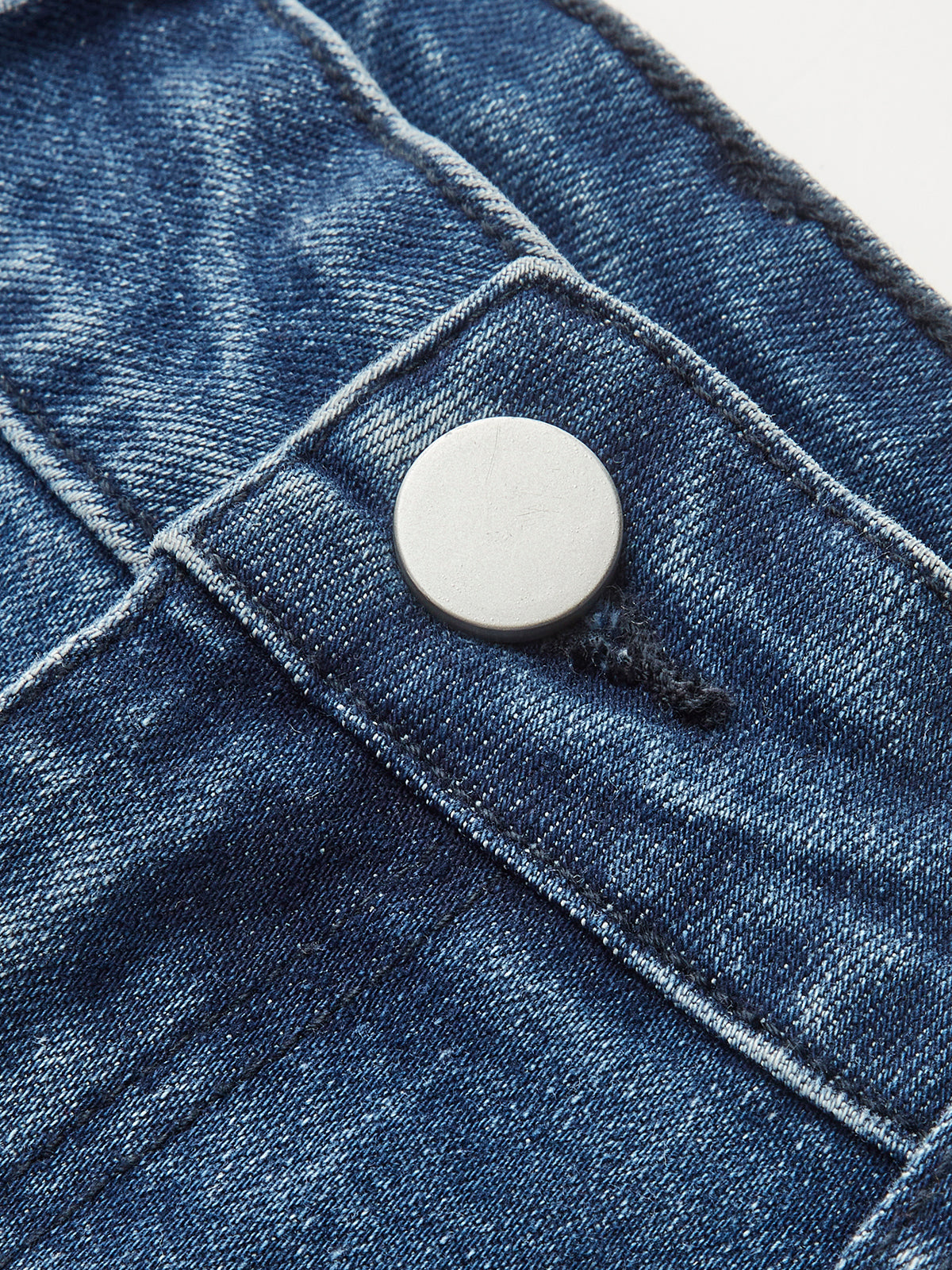 Yüksek Bel Cep Detaylı Geniş Paça Kot Pantolon