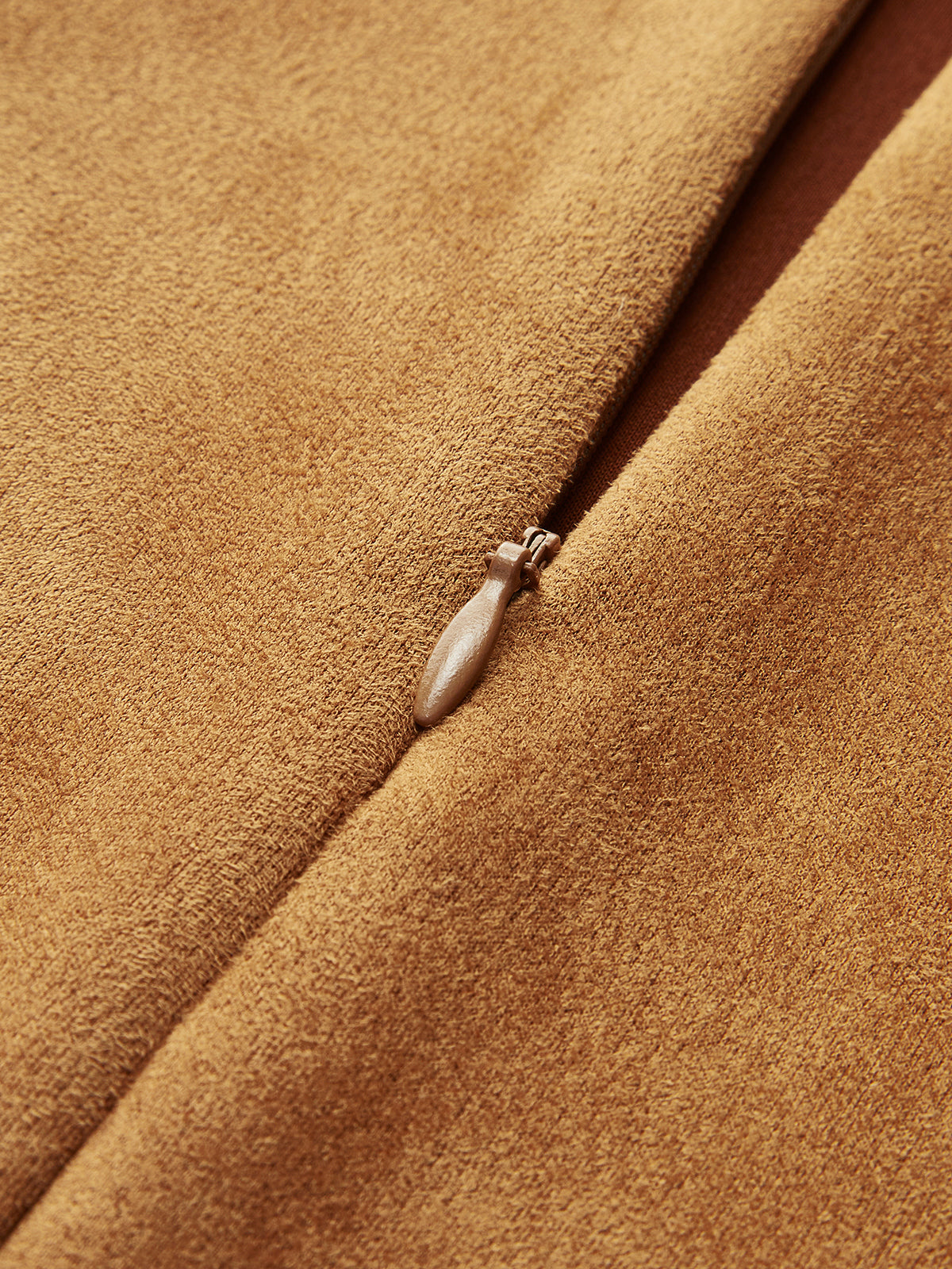 Süet Fermuarlı Sarma Etek