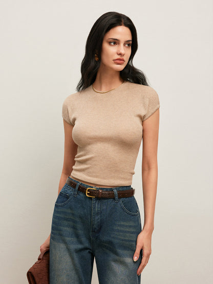 Sırt Bağlama Detaylı Ribanalı Tişört