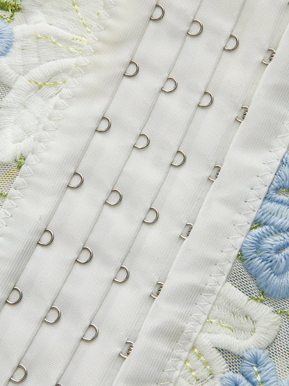 Çiçek İşlemeli Kalp Korse