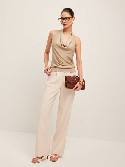 Kapüşonlu Yaka Askılı Üst