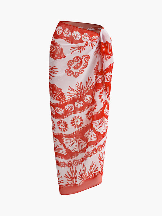 Şifon Baskılı Etek