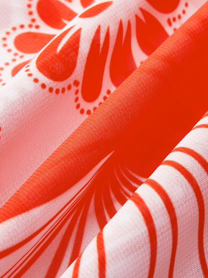 Şifon Baskılı Etek